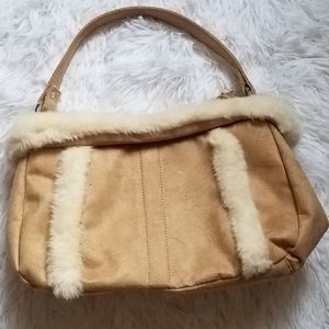 Suede Bath & bodyworks purse